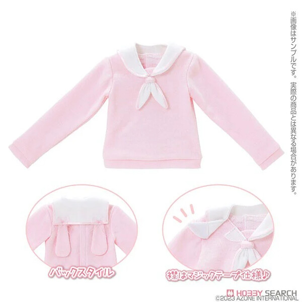 Ribbon Usagi`s Fluffy Sailor Knit ((Pink x White)), Azone, Accessories, 1/3, 4582119995065